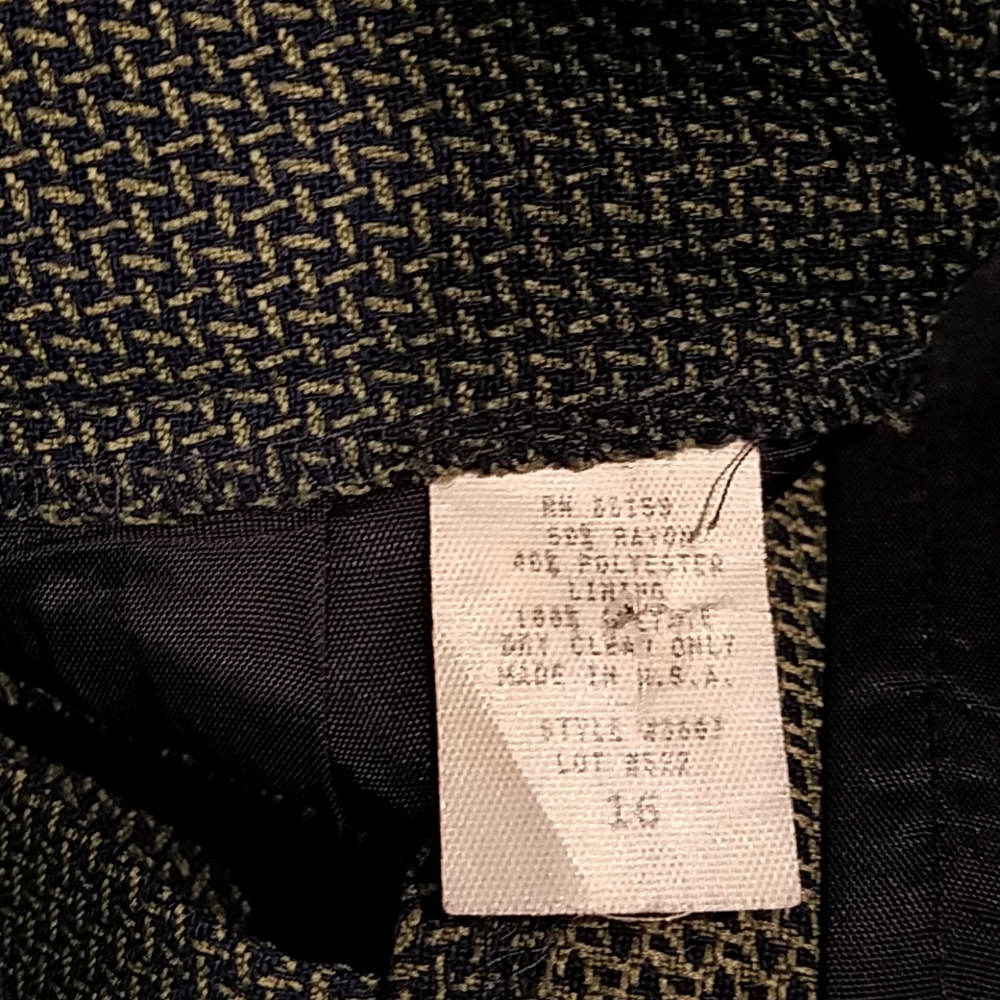 NWT Skirt Navy & Gray Lined Size 16 - Picture 4 of 5